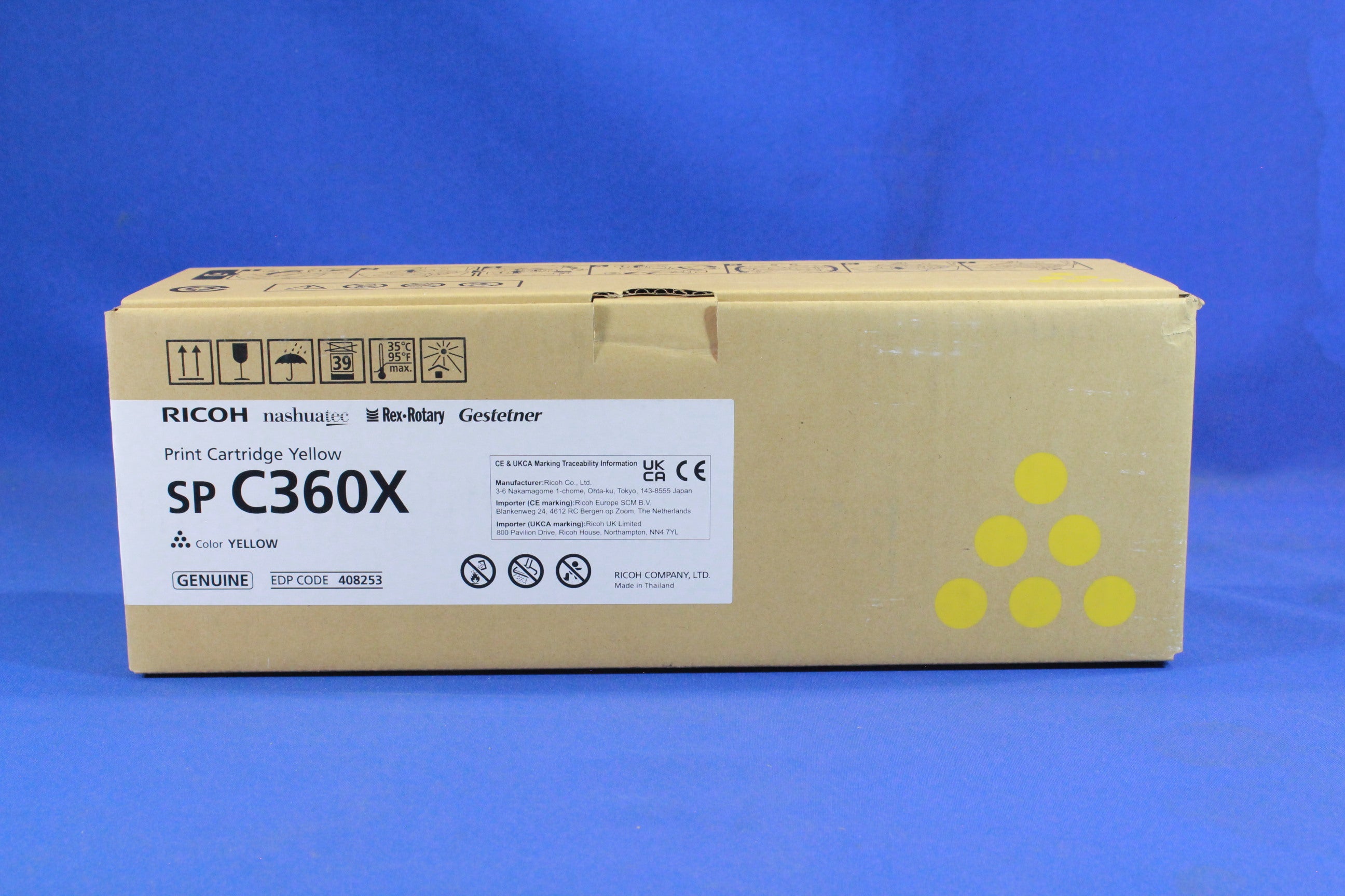 Ricoh SP C360X - yellow - original - toner cartridge - F�r Ricoh SP C361SFNW (408253)