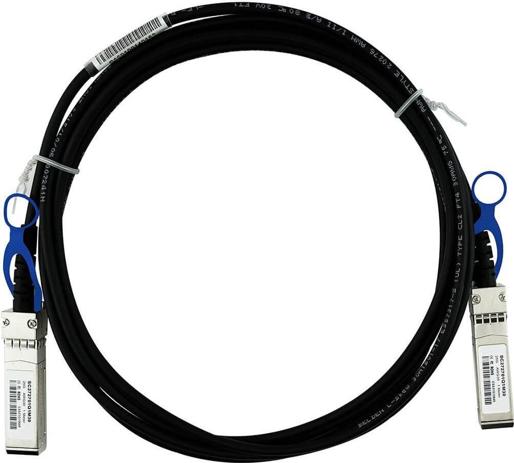 Compatible HPE ARUBA JL489A Blues 25GBase-CR passive SFP28 on SFP28 Direct Attach cable. 5 meters. AWG26 (JL489A-BL)