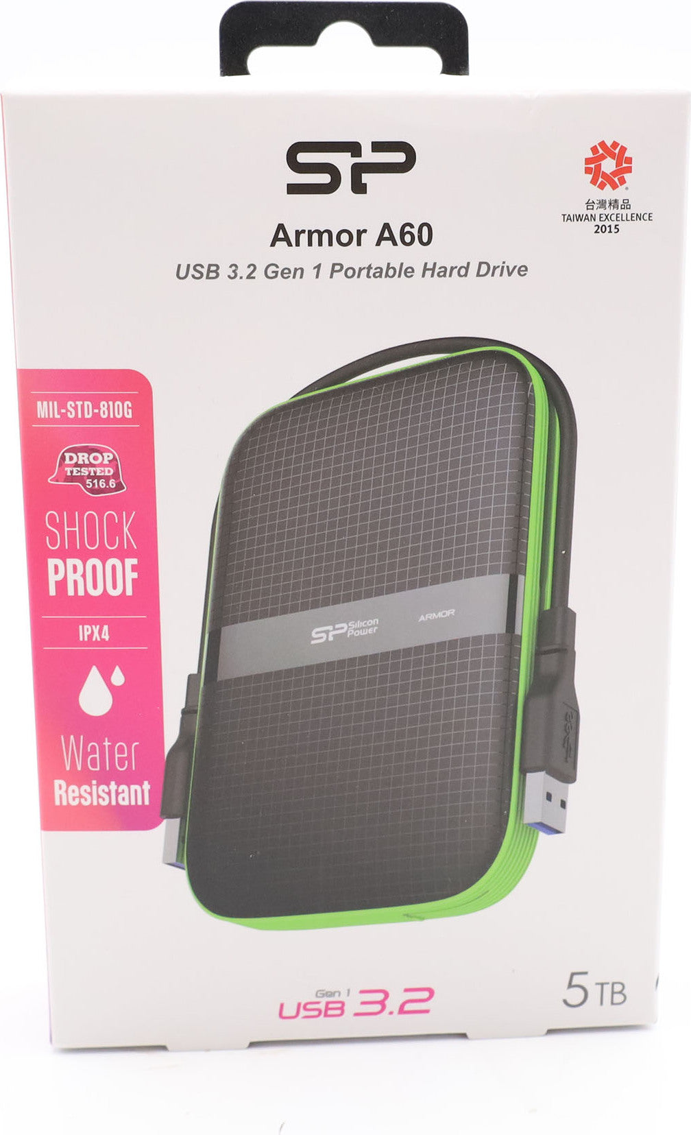 Silicon Power Armor A60 5000GB black - size external hard drive (SP050TBPHA60S3K)
