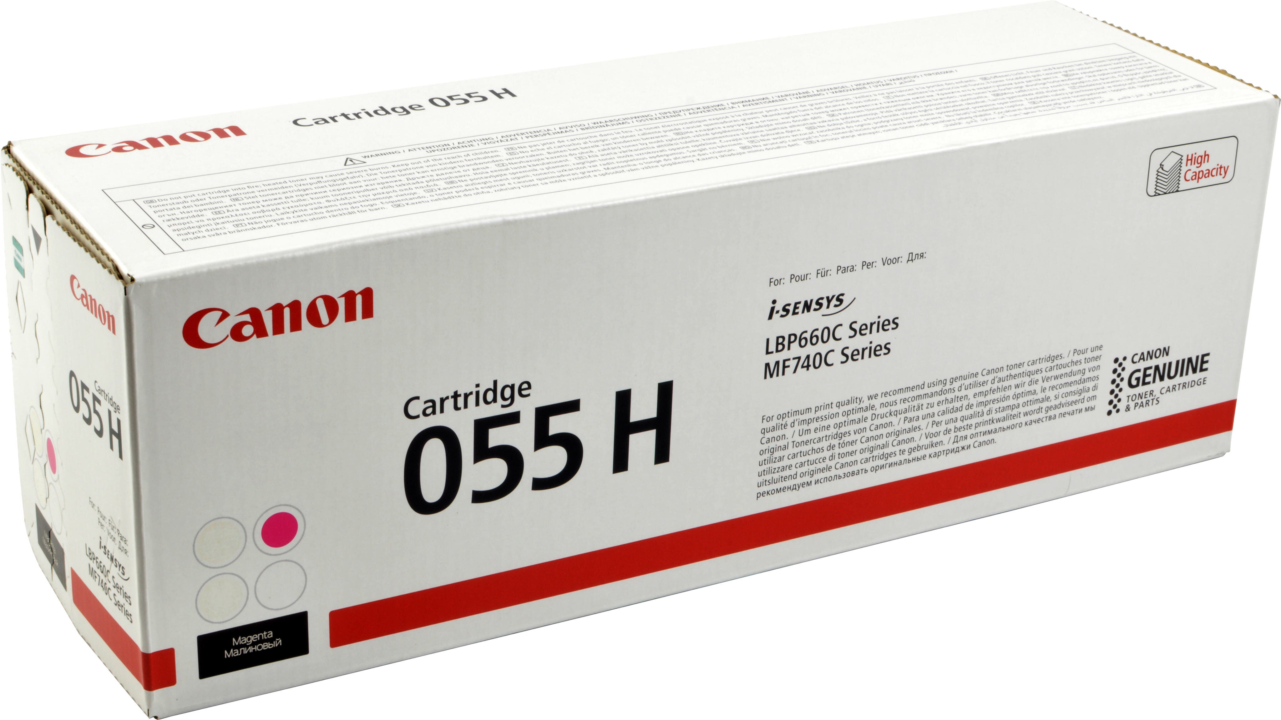 Canon 055 H - with High capacity - Magenta - original - toner cartridge - I-Sensys LBP664CX. MF744CDW. MF746CX (3018c002)