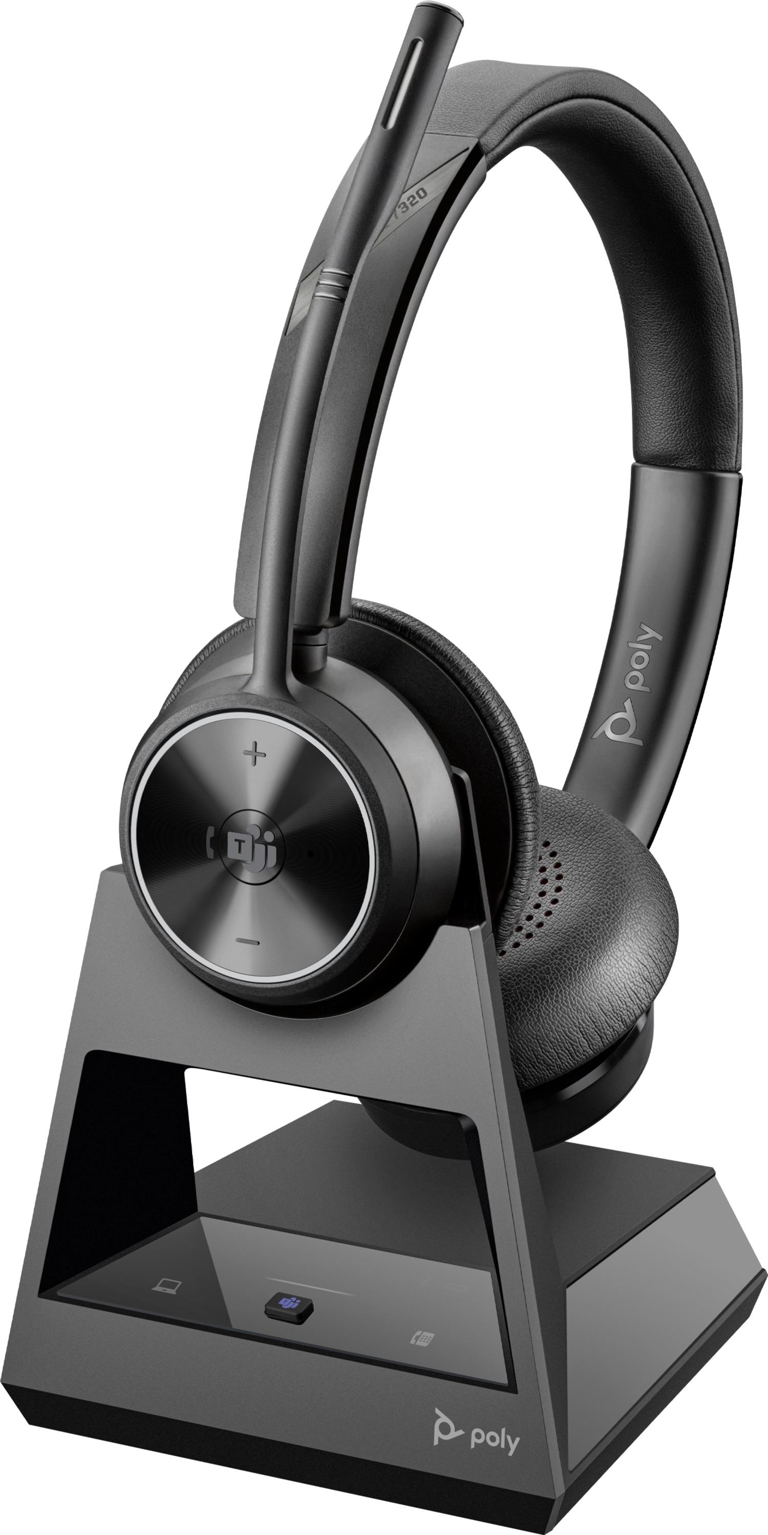 HP Poly Savi 7320 Stereo Microsoft Teams Certified 1880-1900 MHz TOP HOLDEN WORD HOLD HANDFICE B�rocallcenter Black (8Y9B9AA#Fig)