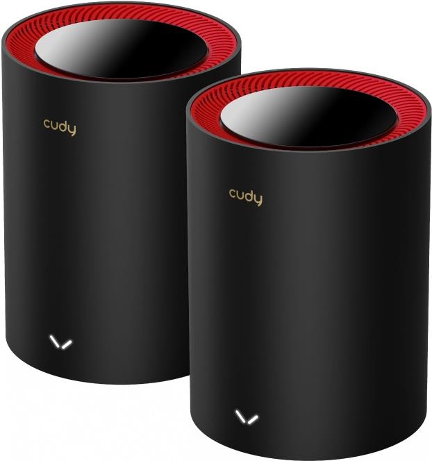 Cudy M3000 2-pack dual band (2.4 GHz5 GHz) Wi-Fi 6 (80211AX) black - red 1 internal (M3000 (2-pack)))