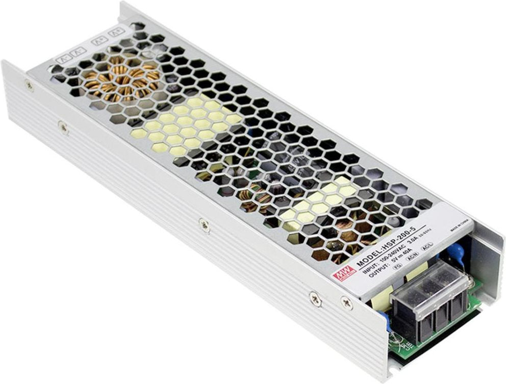 Mean well HSP-300-5 - 300 W - 180 - 264 - 47 - 63 HZ - 47A15VAC - 235A230VAC - 0.93 - active (HSP-300