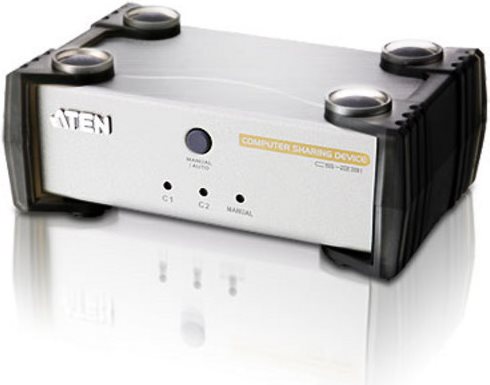 ATES Computer Sharing Device CS231 - KVM Switch - USB - X KVM port (s) - 2 local user - desktop (CS231C-AT-G)