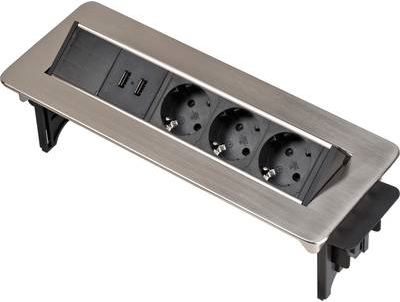 Burning chair indesk table socket 3 subject 2x USB (1396200113)