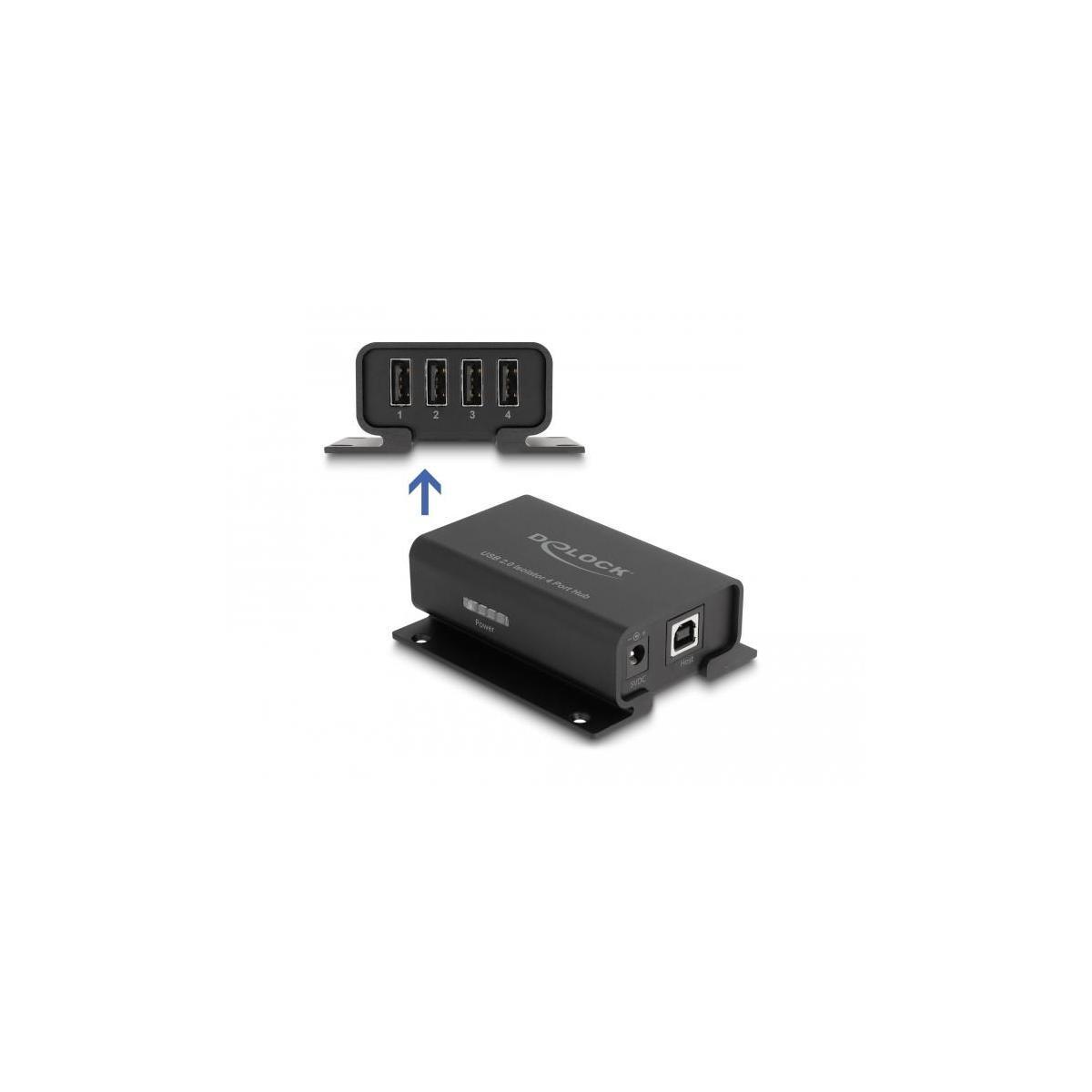 Delock 64226 serial converter repeater isolator USB 20 black (64226)