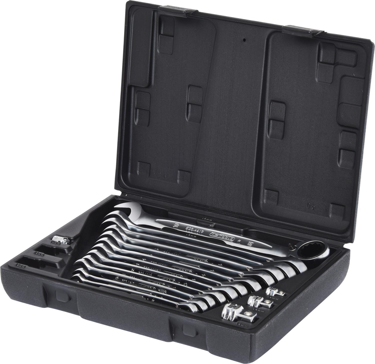 KS Tools Gearplus - Ratchet screw-wrap set - 16 sticks - in suitcase
